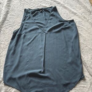 Torrid Blue Sleeveless Tank Top with Curved Hem